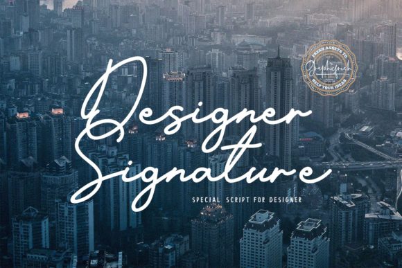 Designer Signature: A Handwritten Font for Editorial Design