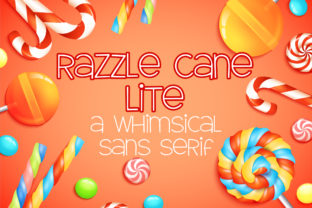 Razzle Cane Lite: Whimsical Sans Serif Font for Editorial Design